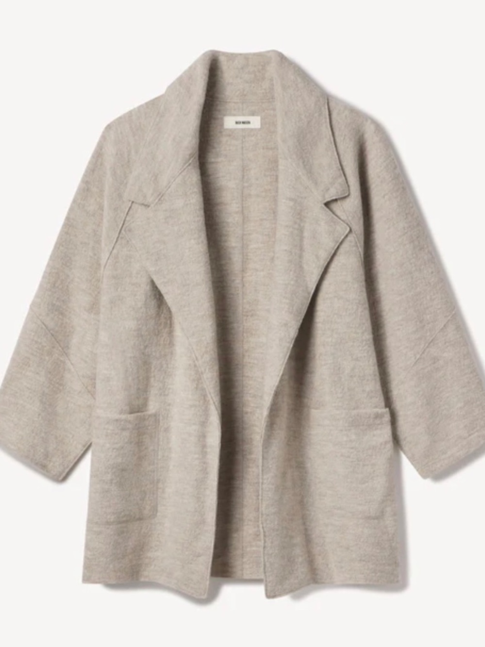 Buck Mason Felted Wool Blanket Marled Oatmeal